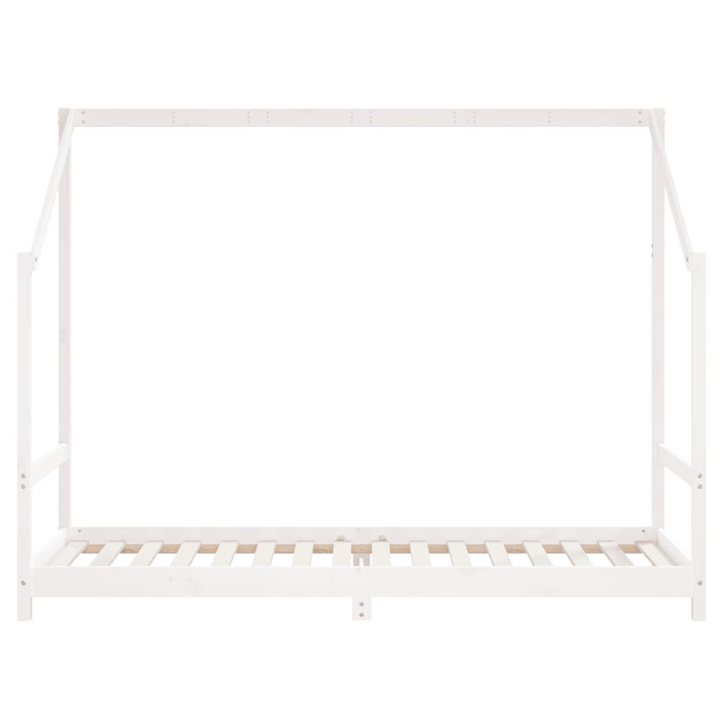 Cadre de lit d'enfant blanc 2x(90x200) cm bois de pin massif Lits bébés et enfants vidaXL   