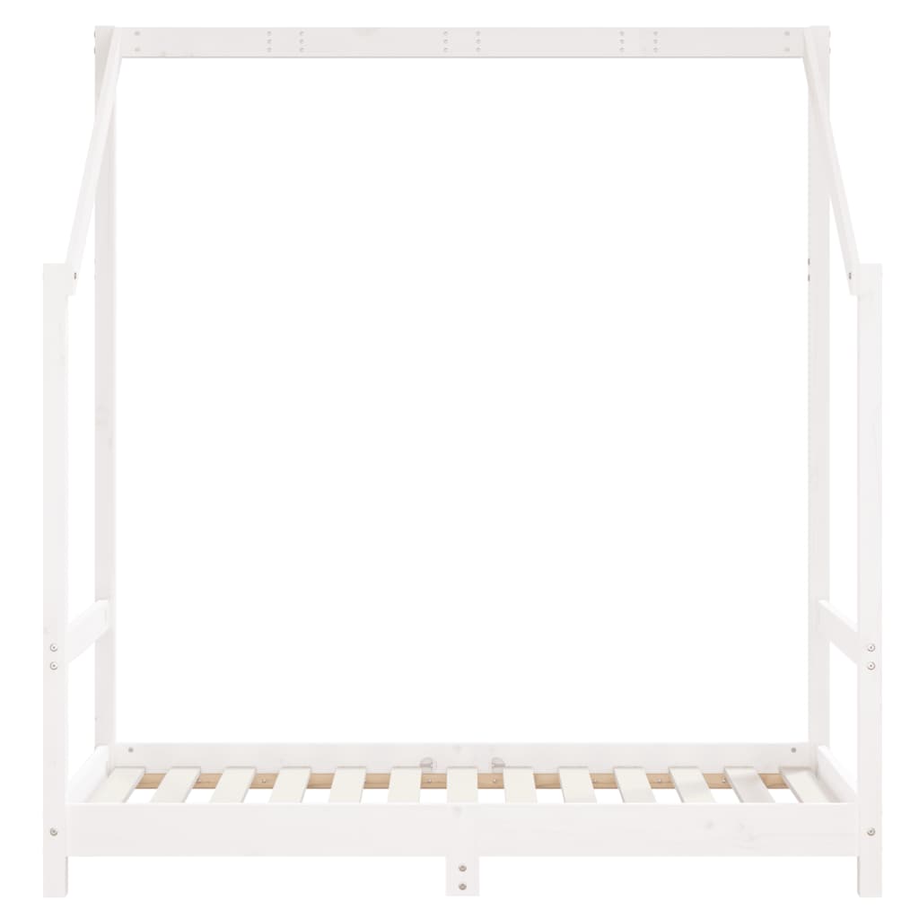 Image Cadre de lit pour enfant blanc 2x(70x140) cm bois de pin massif | Xios Store SNC vidaXL Xios Store SNC