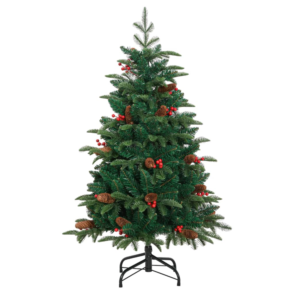 Sapin de Noël artificiel avec pommes de pin et baies 120 cm - Xios Store SNC