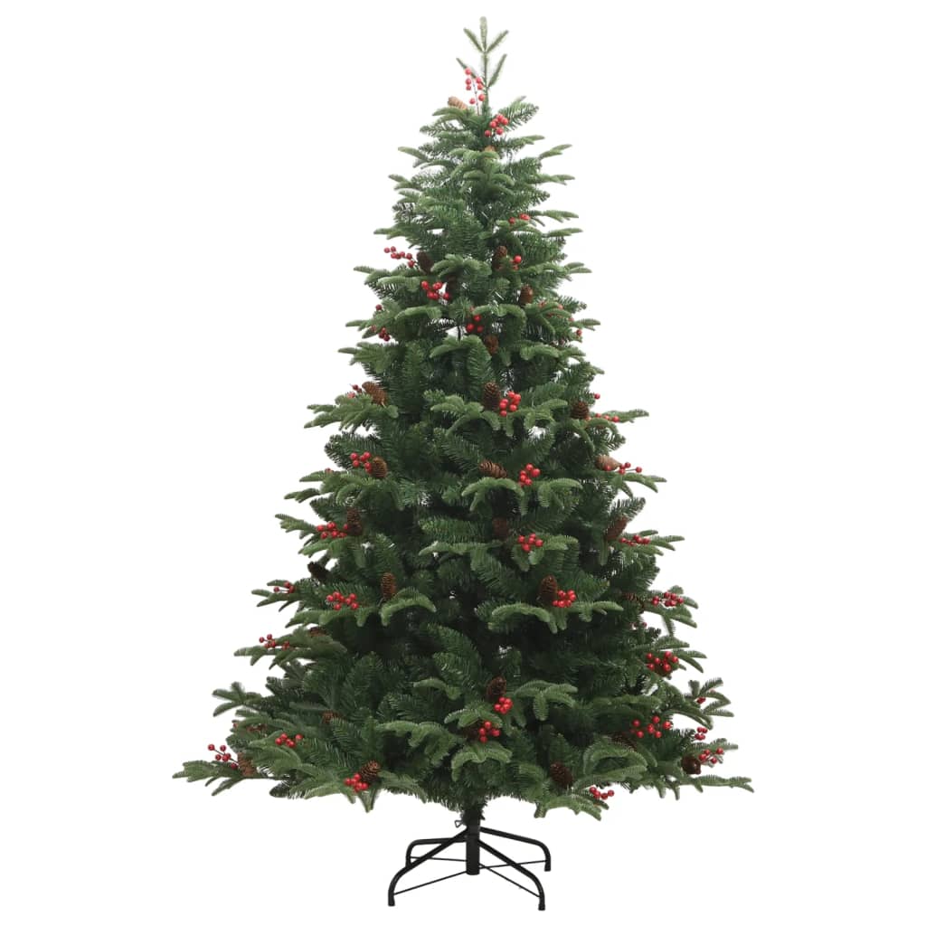 Sapin de Noël artificiel avec pommes de pin et baies 180 cm - Xios Store SNC