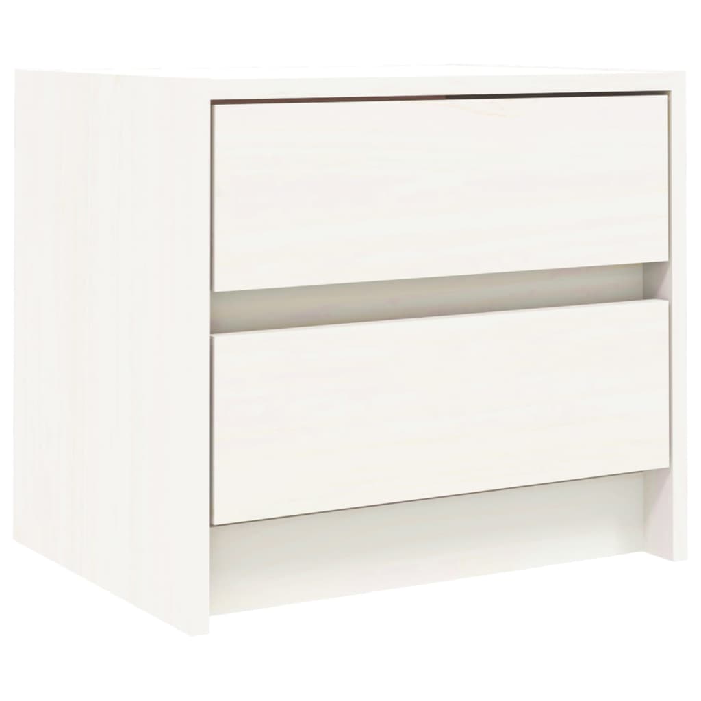 Tables de chevet 2 pcs blanc 40x31x35,5 cm bois de pin massif Tables de chevet vidaXL   