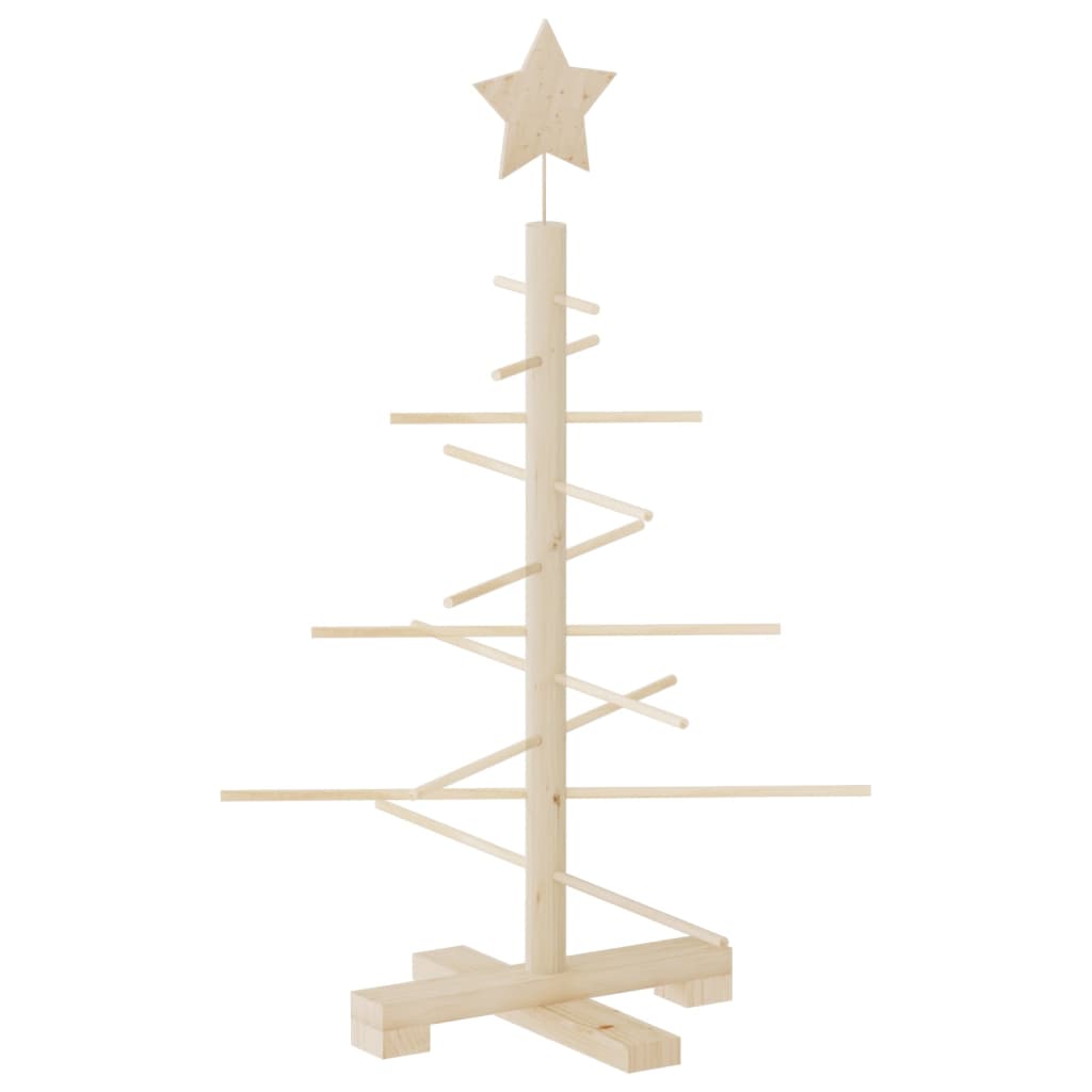 Arbre de Noël en bois pour décoration 75 cm bois massif de pin - Xios Store SNC