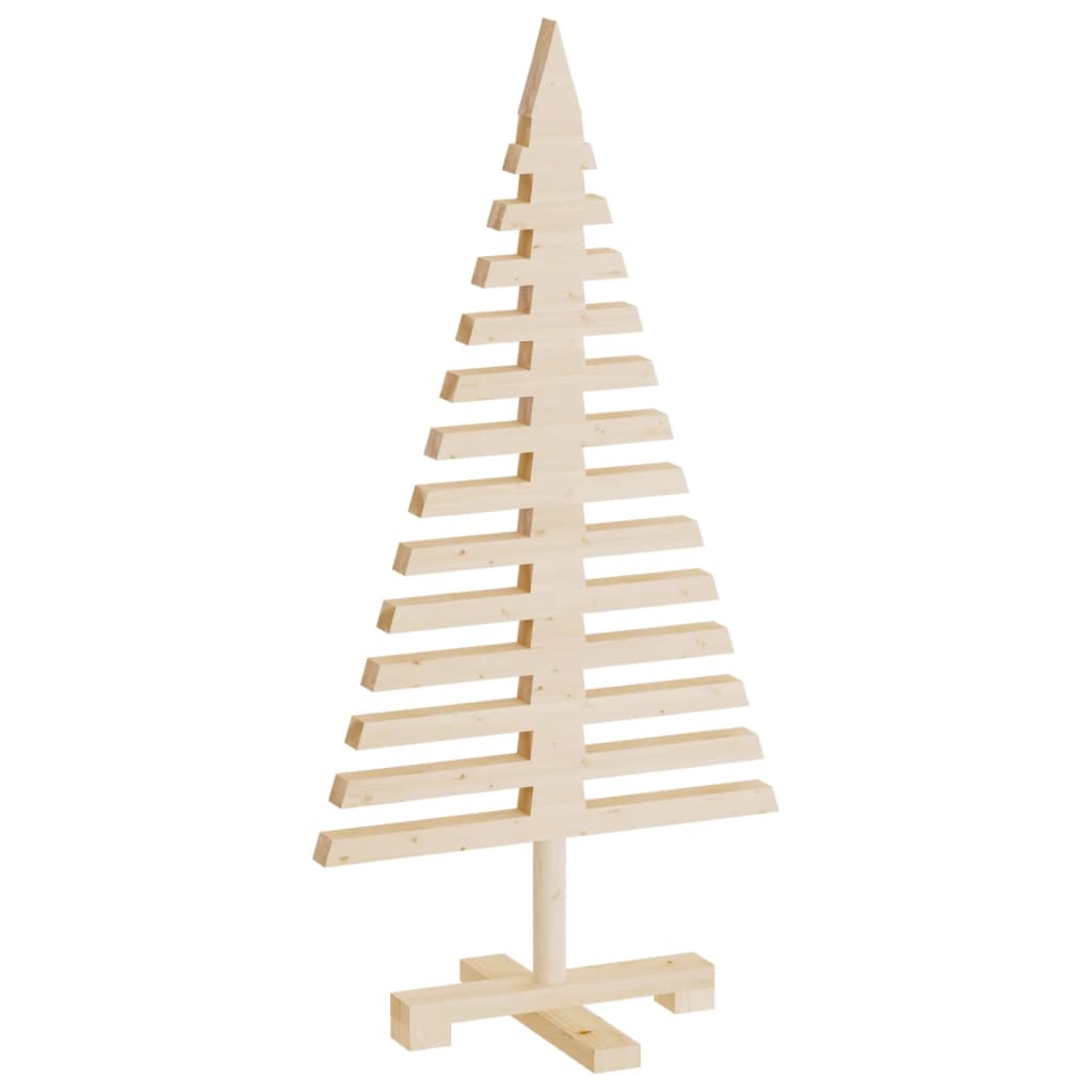 Arbre de Noël en bois pour décoration 90 cm bois massif de pin - Xios Store SNC