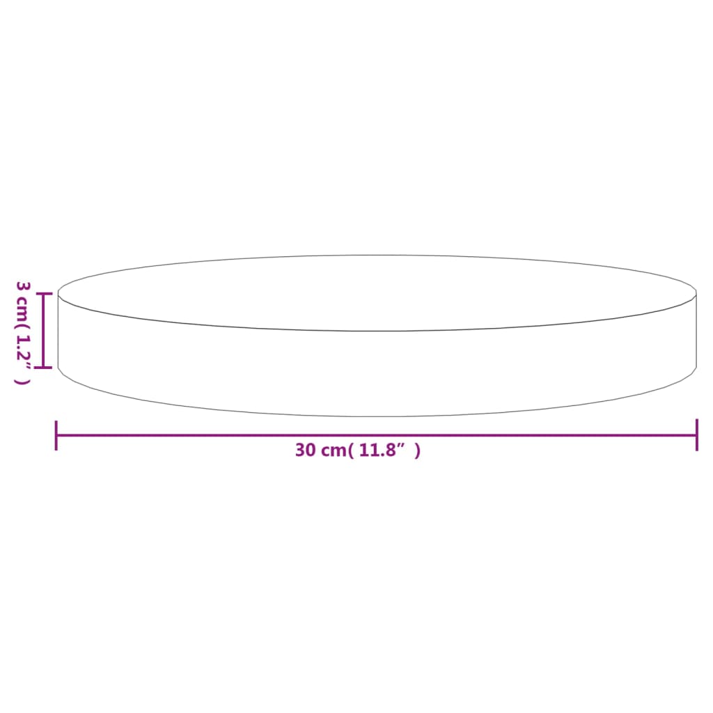 Dessus de table rond Ø30x3 cm bois de pin massif Plateaux de table vidaXL   