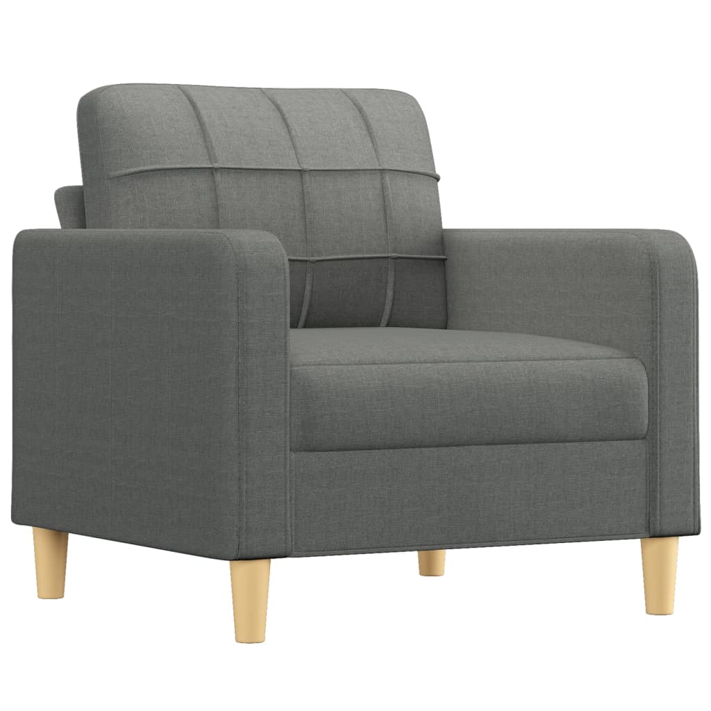 Fauteuil Gris foncé 60 cm Tissu Canapés vidaXL   