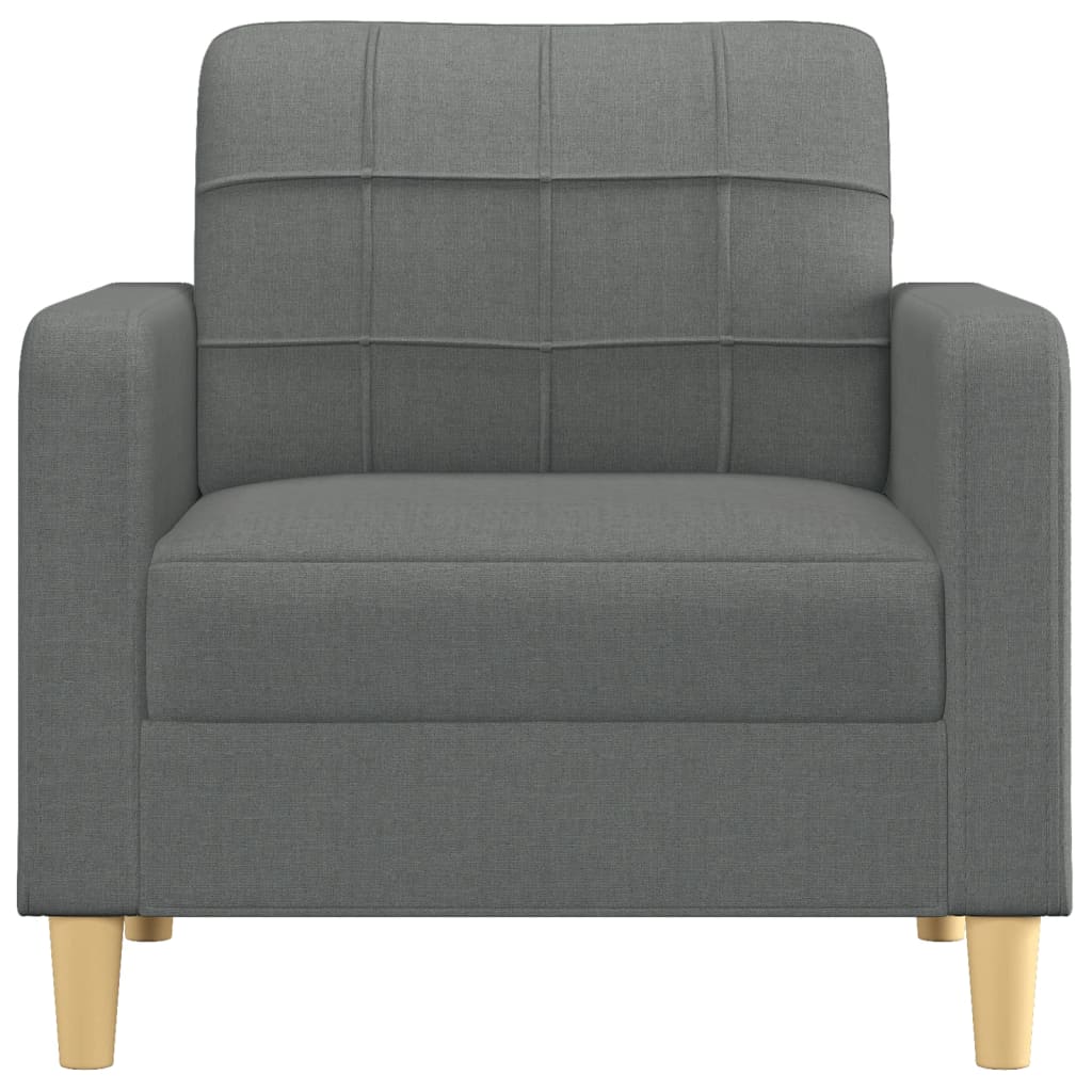 Fauteuil Gris foncé 60 cm Tissu Canapés vidaXL   