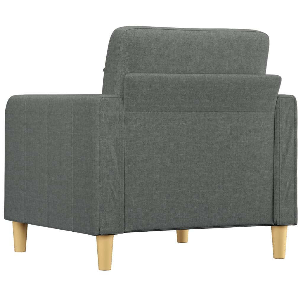 Fauteuil Gris foncé 60 cm Tissu Canapés vidaXL   