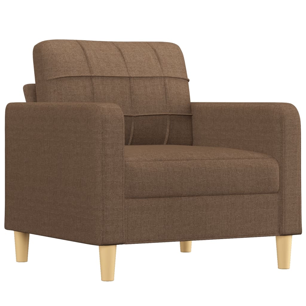 Fauteuil Marron 60 cm Tissu Canapés vidaXL   