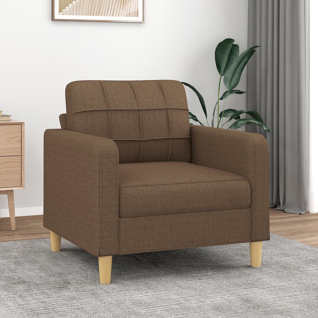 Fauteuil Marron 60 cm Tissu Canapés vidaXL   