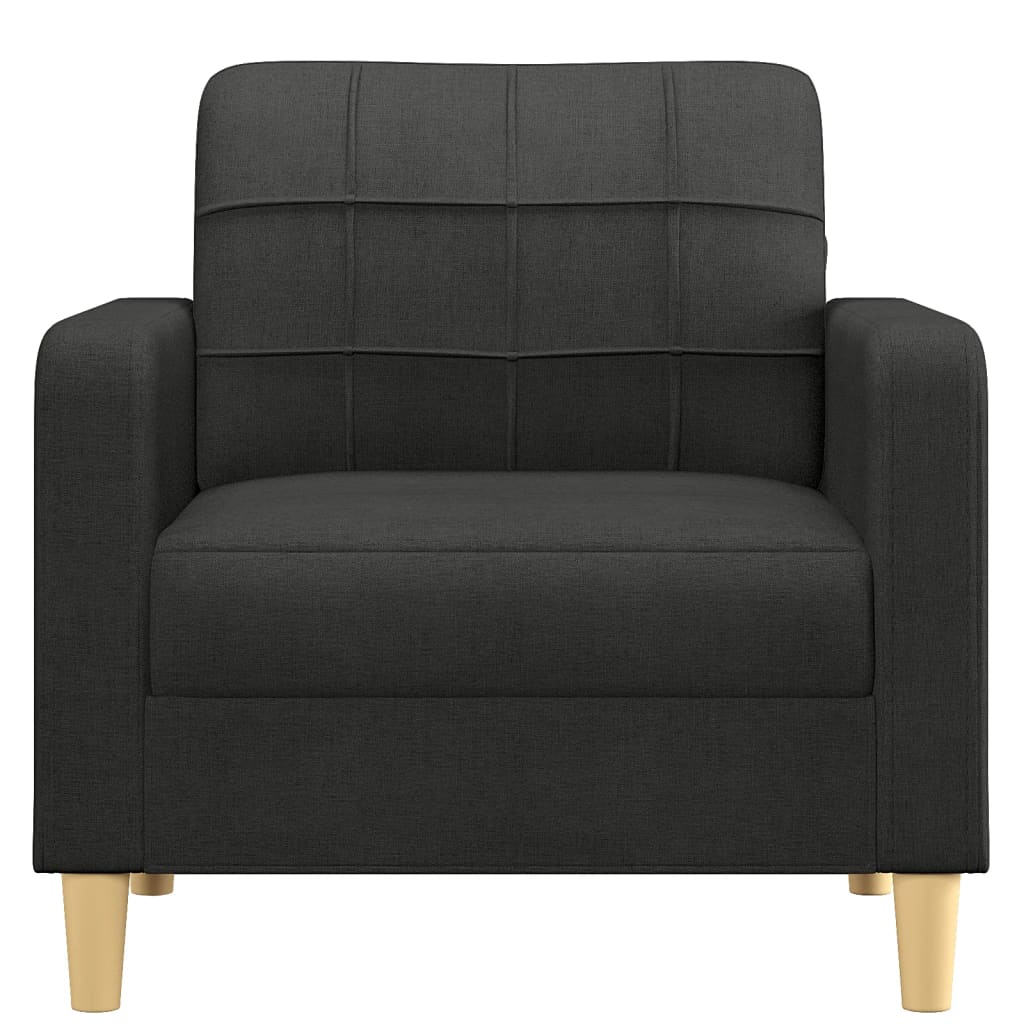 Fauteuil Noir 60 cm Tissu Canapés vidaXL   