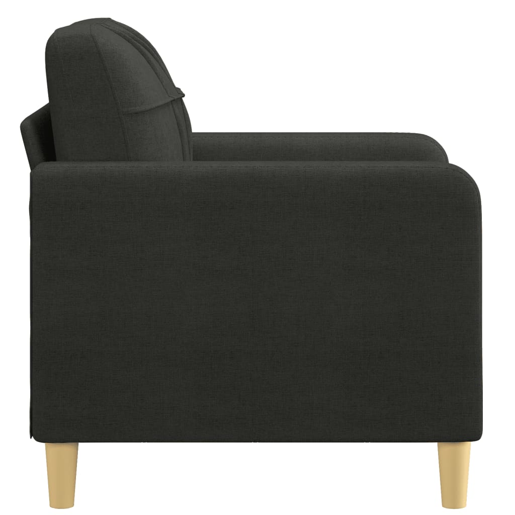 Fauteuil Noir 60 cm Tissu Canapés vidaXL   