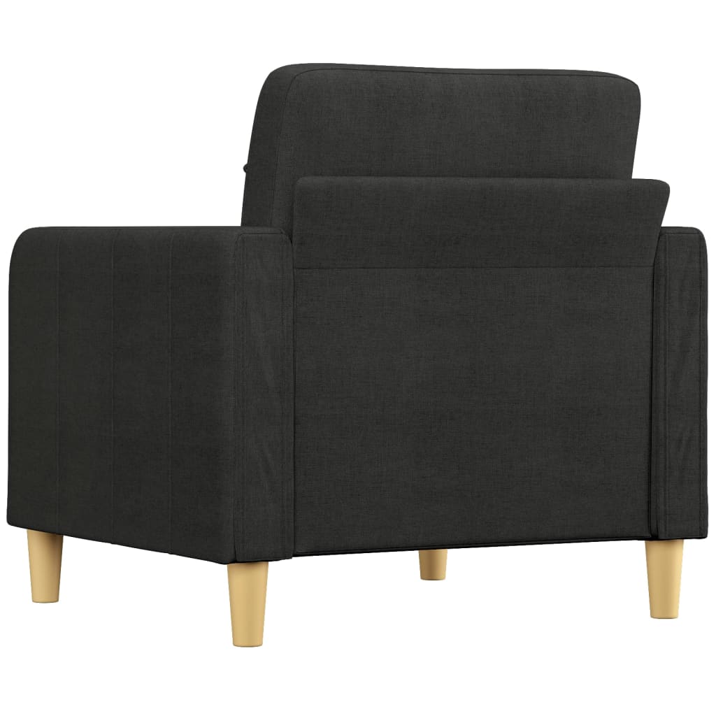 Fauteuil Noir 60 cm Tissu Canapés vidaXL   