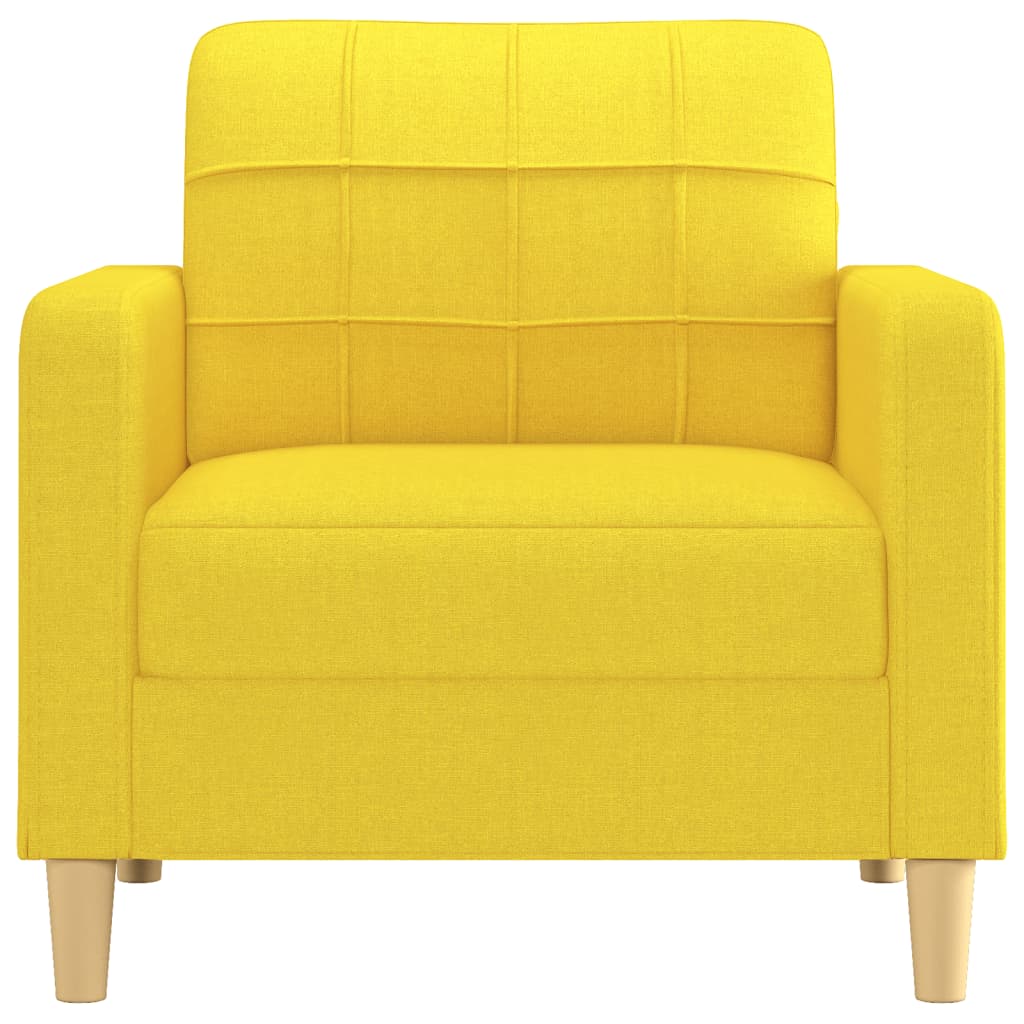 Fauteuil Jaune clair 60 cm Tissu Canapés vidaXL   