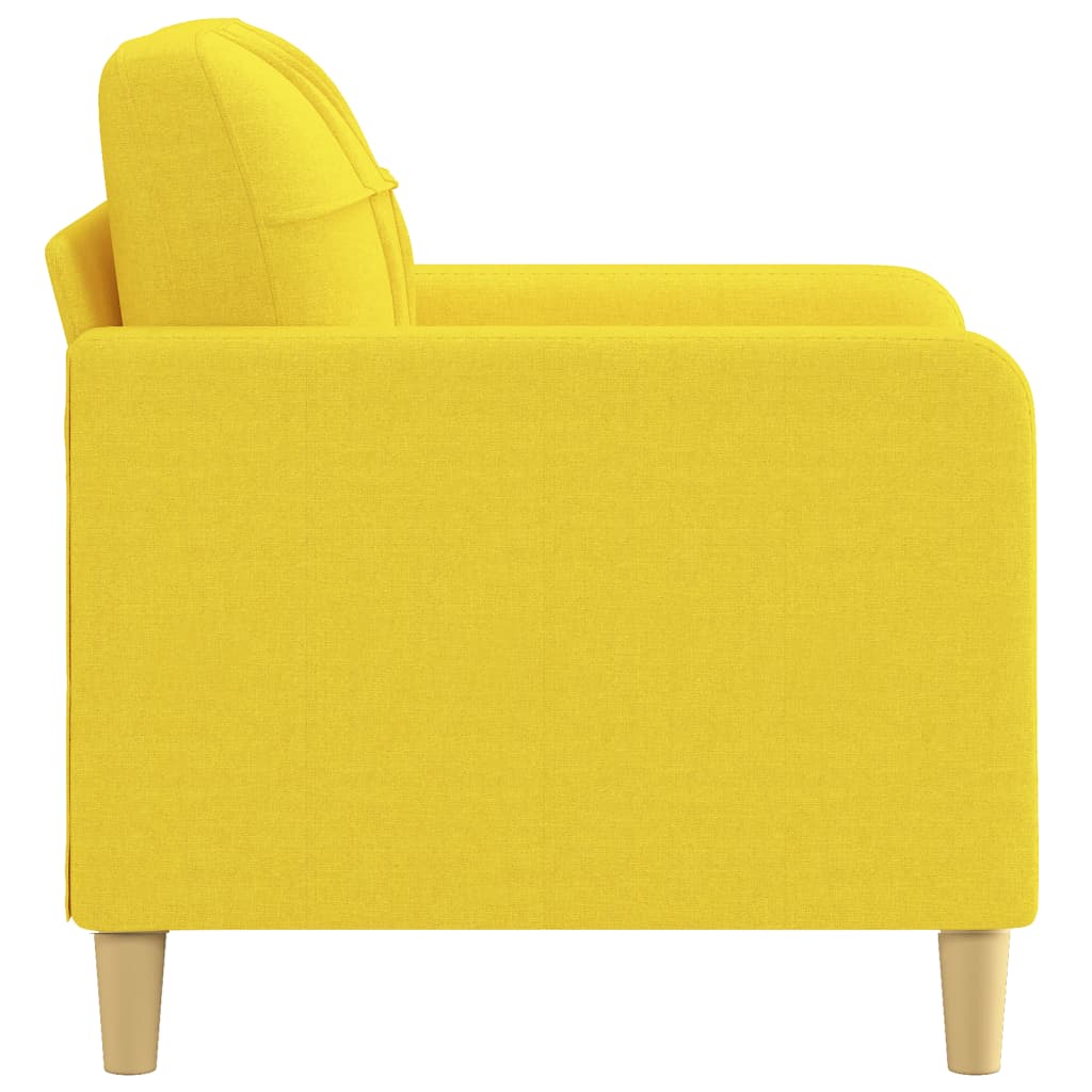 Fauteuil Jaune clair 60 cm Tissu Canapés vidaXL   