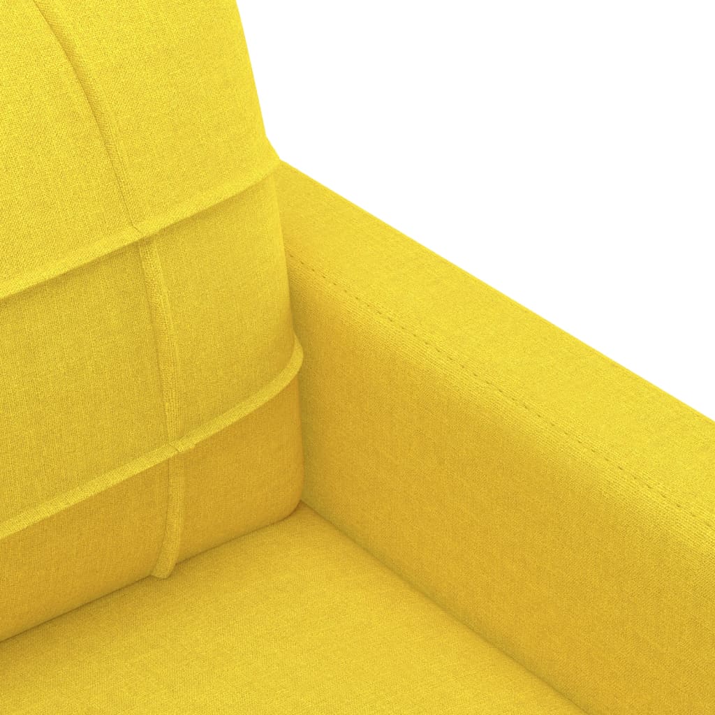 Fauteuil Jaune clair 60 cm Tissu Canapés vidaXL   