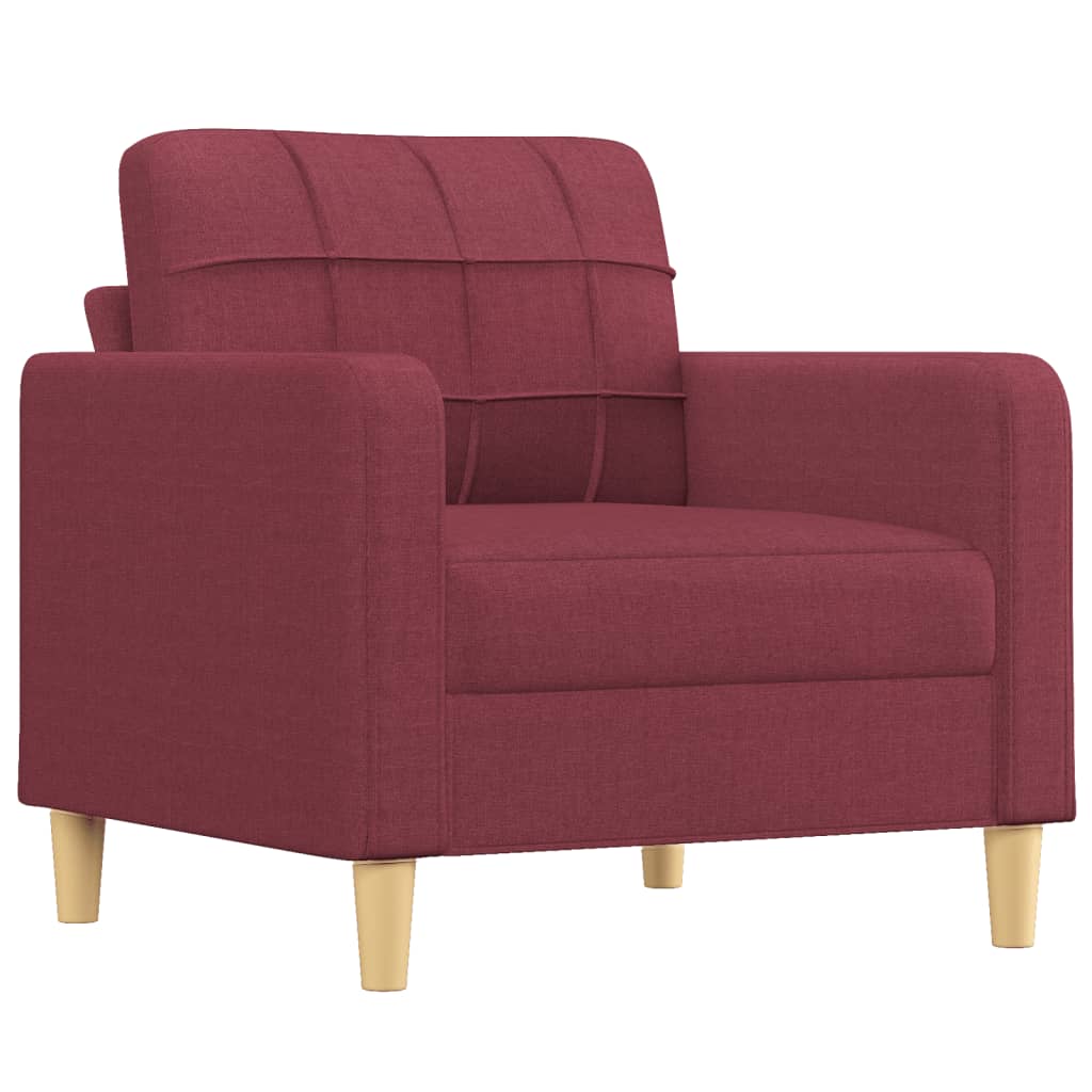 Fauteuil Rouge bordeaux 60 cm Tissu Canapés vidaXL   