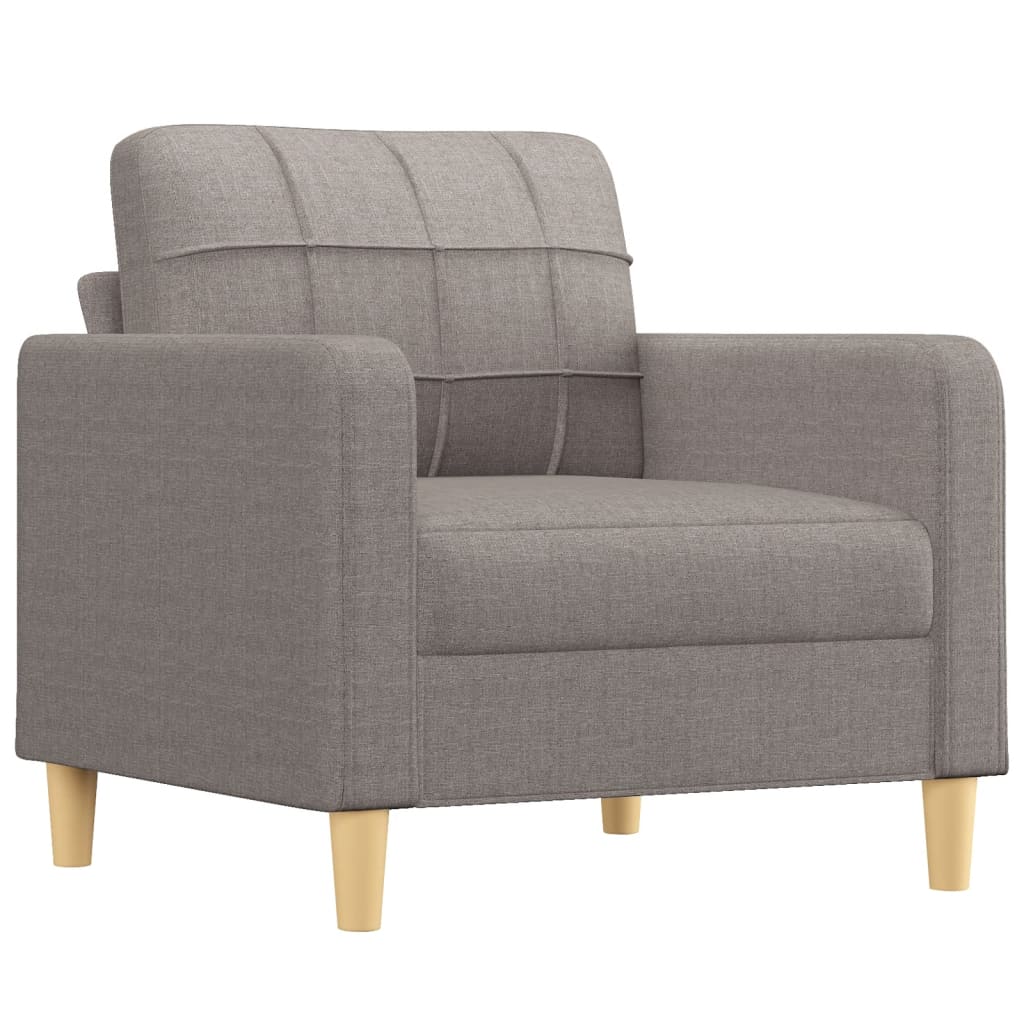 Fauteuil Taupe 60 cm Tissu Canapés vidaXL   