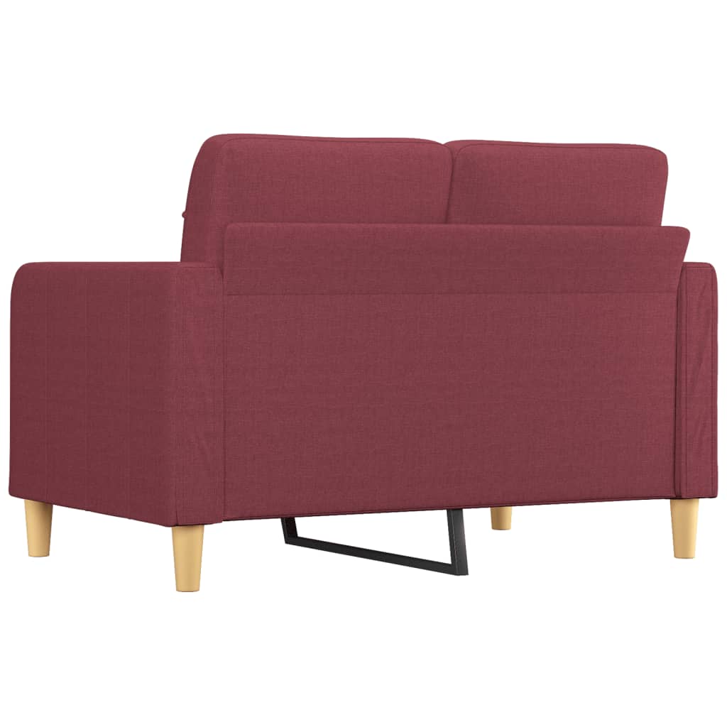 Canapé à 2 places Rouge bordeaux 120 cm Tissu Canapés vidaXL   