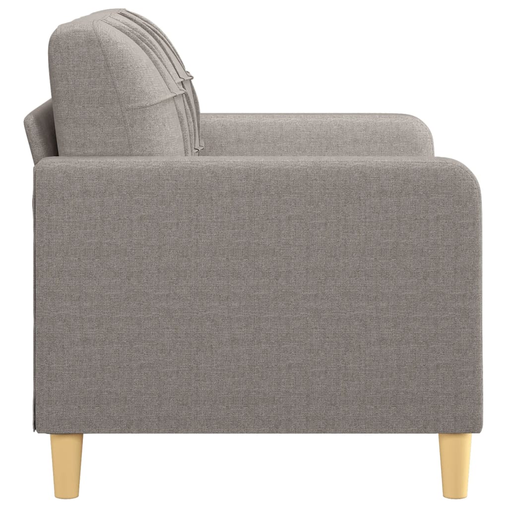 Canapé à 2 places Taupe 120 cm Tissu Canapés vidaXL   