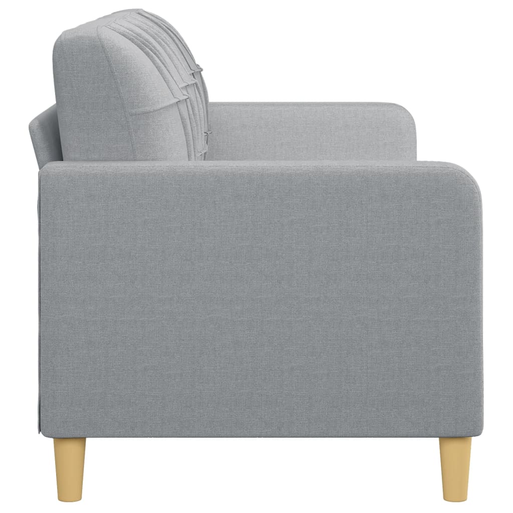 Canapé à 3 places Gris clair 180 cm Tissu Canapés vidaXL   