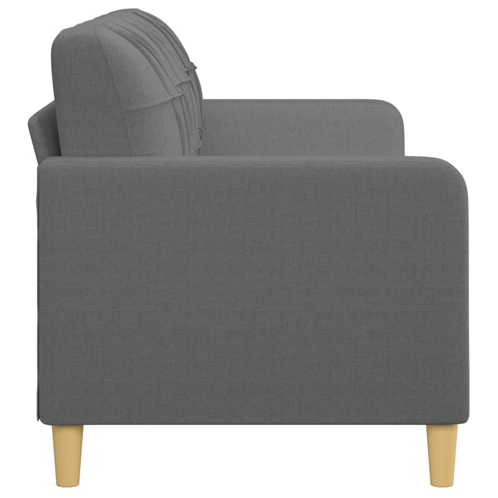 Canapé à 3 places Gris foncé 180 cm Tissu Canapés vidaXL   