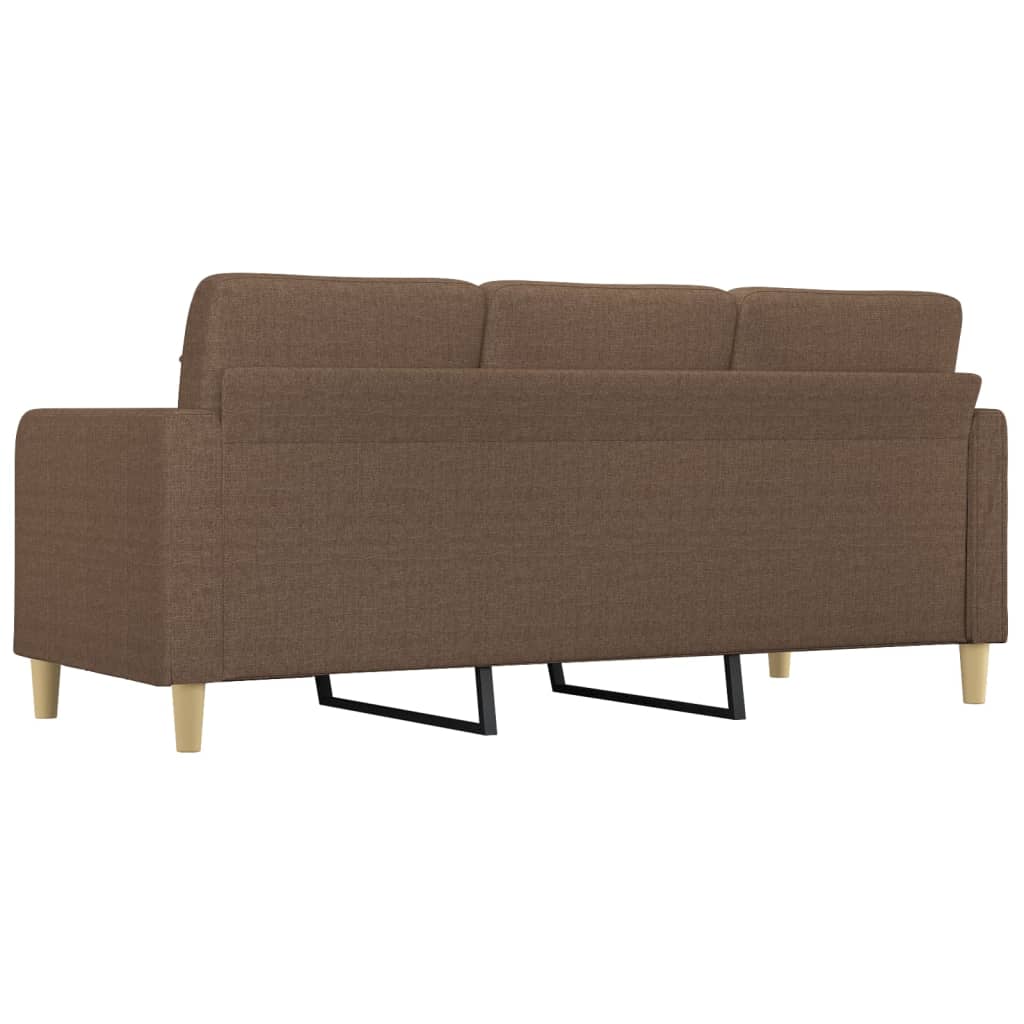 Canapé à 3 places Marron 180 cm Tissu Canapés vidaXL   