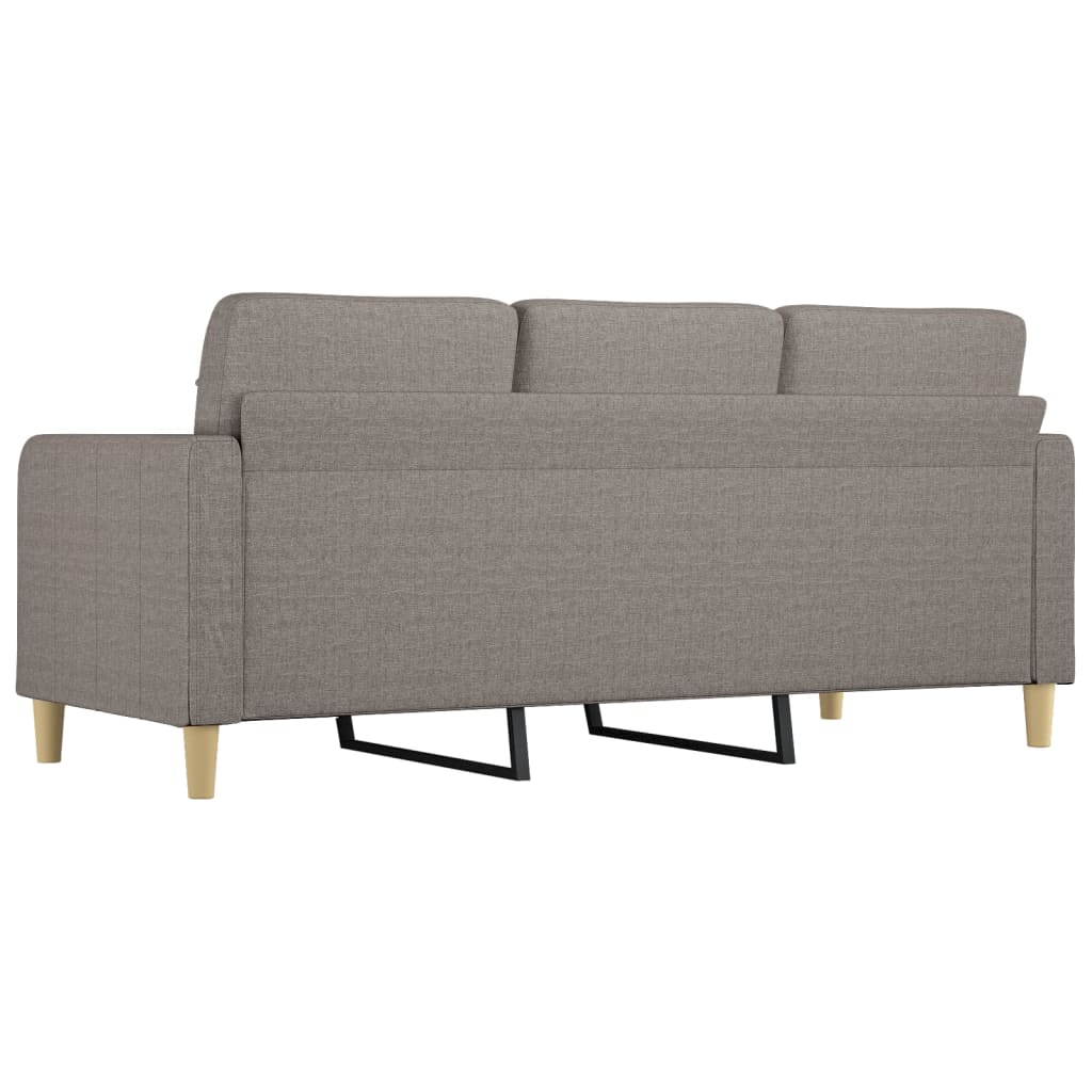 Canapé à 3 places Taupe 180 cm Tissu Canapés vidaXL   