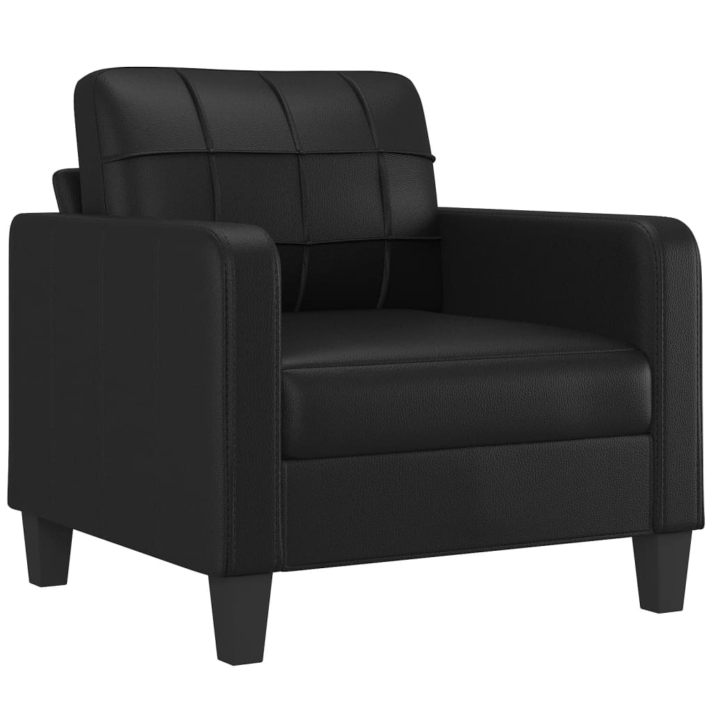 Fauteuil Noir 60 cm Similicuir Canapés vidaXL   