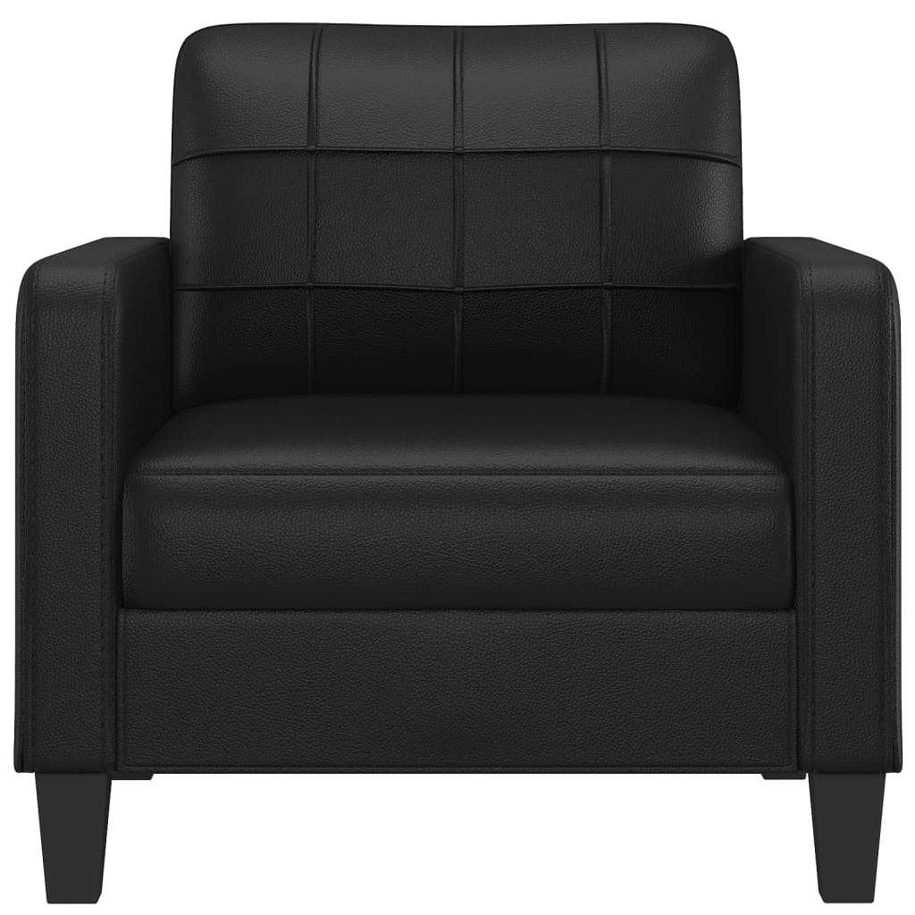 Fauteuil Noir 60 cm Similicuir Canapés vidaXL   