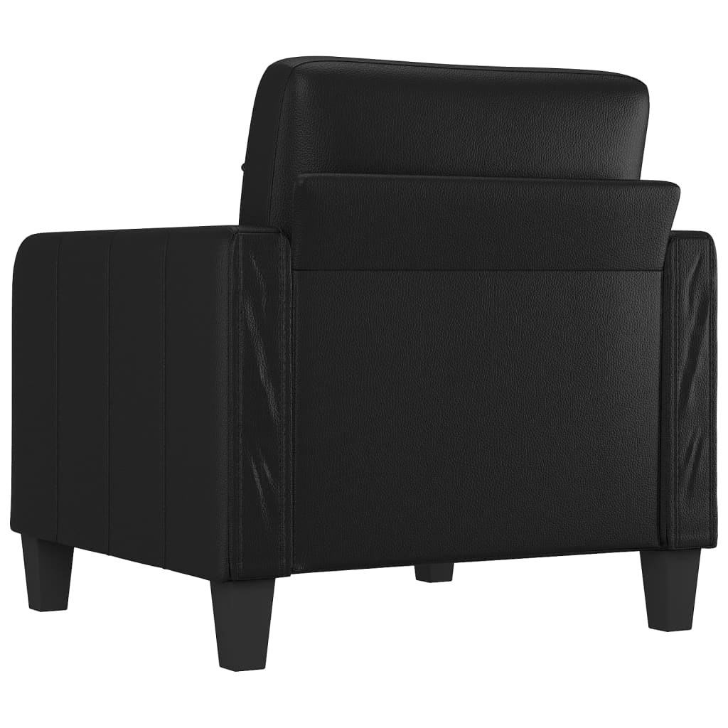 Fauteuil Noir 60 cm Similicuir Canapés vidaXL   