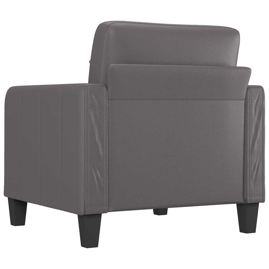 Fauteuil Gris 60 cm Similicuir Canapés vidaXL   