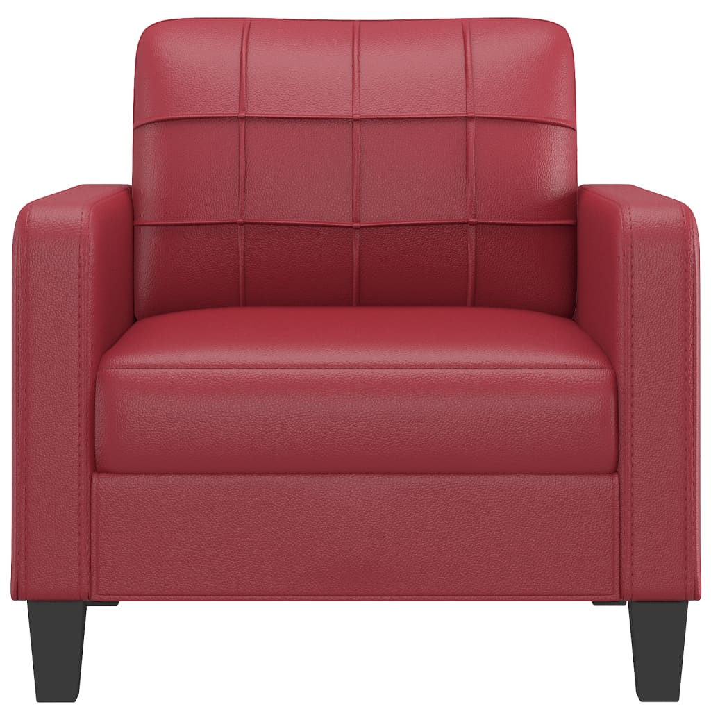 Fauteuil Rouge bordeaux 60 cm Similicuir Canapés vidaXL   