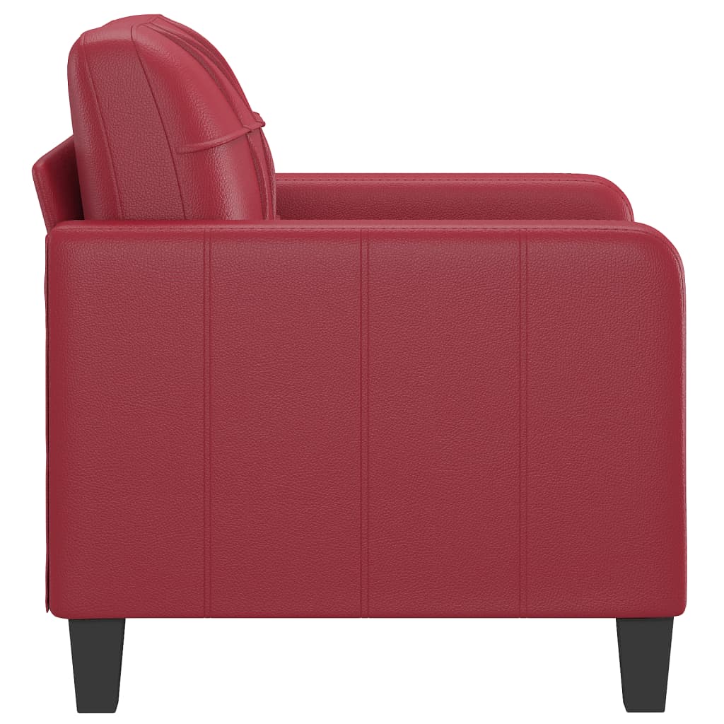 Fauteuil Rouge bordeaux 60 cm Similicuir Canapés vidaXL   