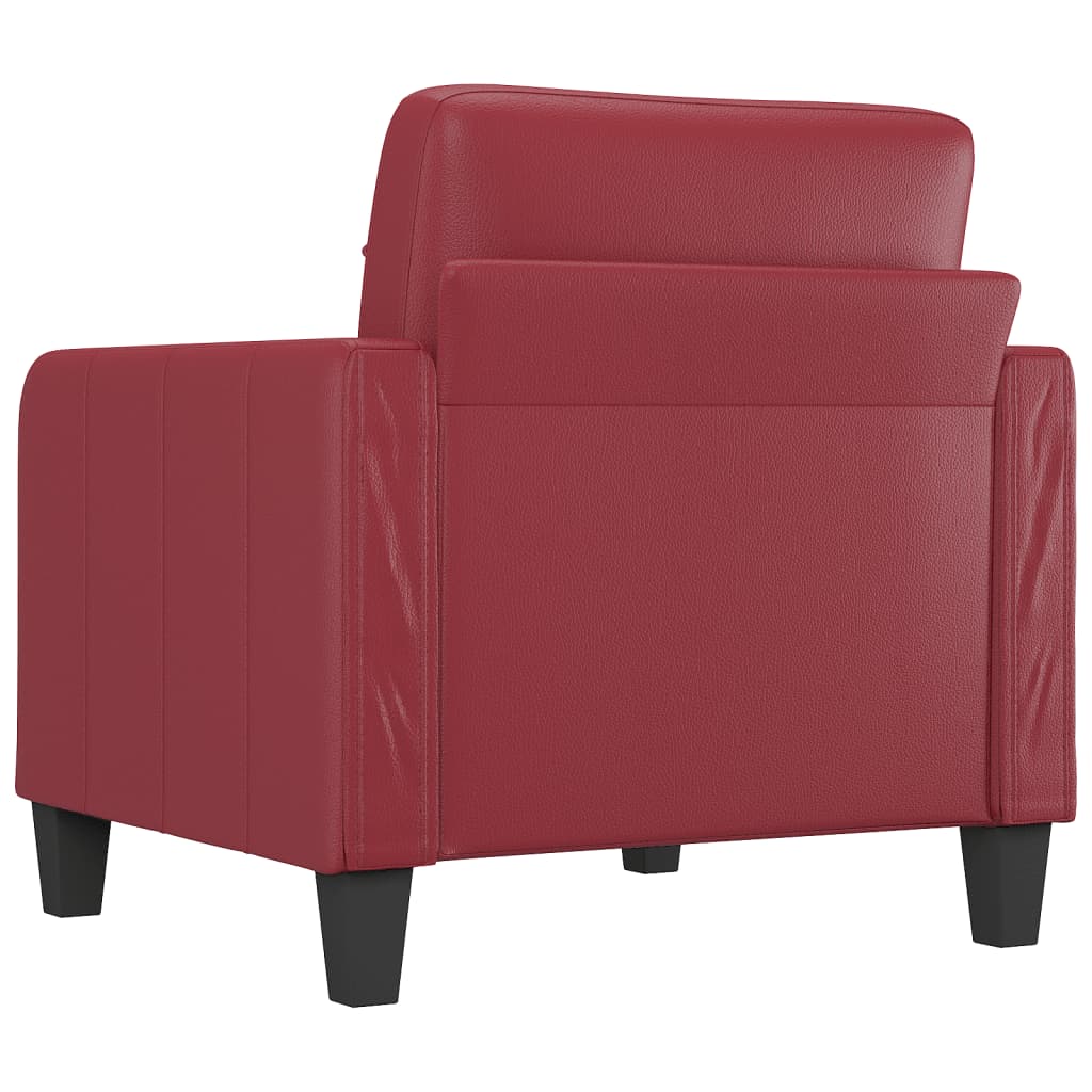 Fauteuil Rouge bordeaux 60 cm Similicuir Canapés vidaXL   