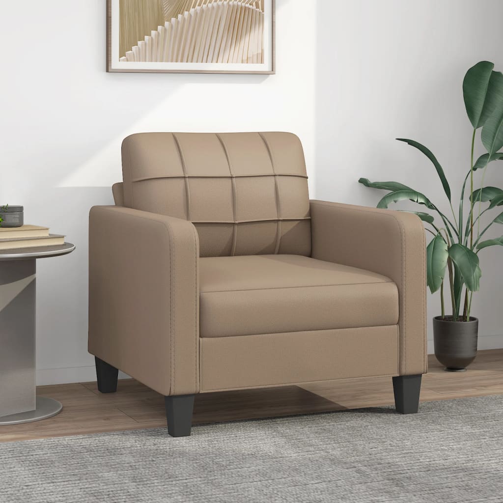 Fauteuil Cappuccino 60 cm Similicuir Canapés vidaXL