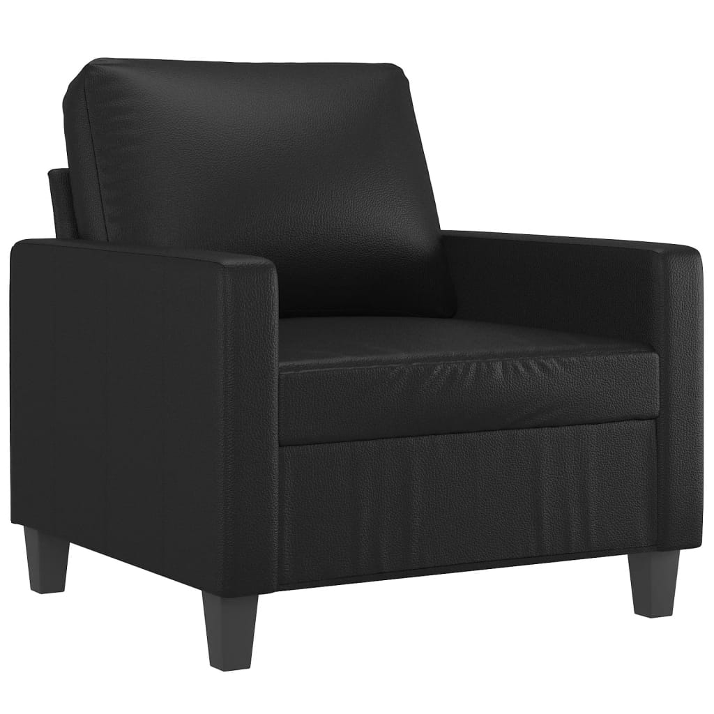 Fauteuil Noir 60 cm Similicuir Canapés vidaXL   