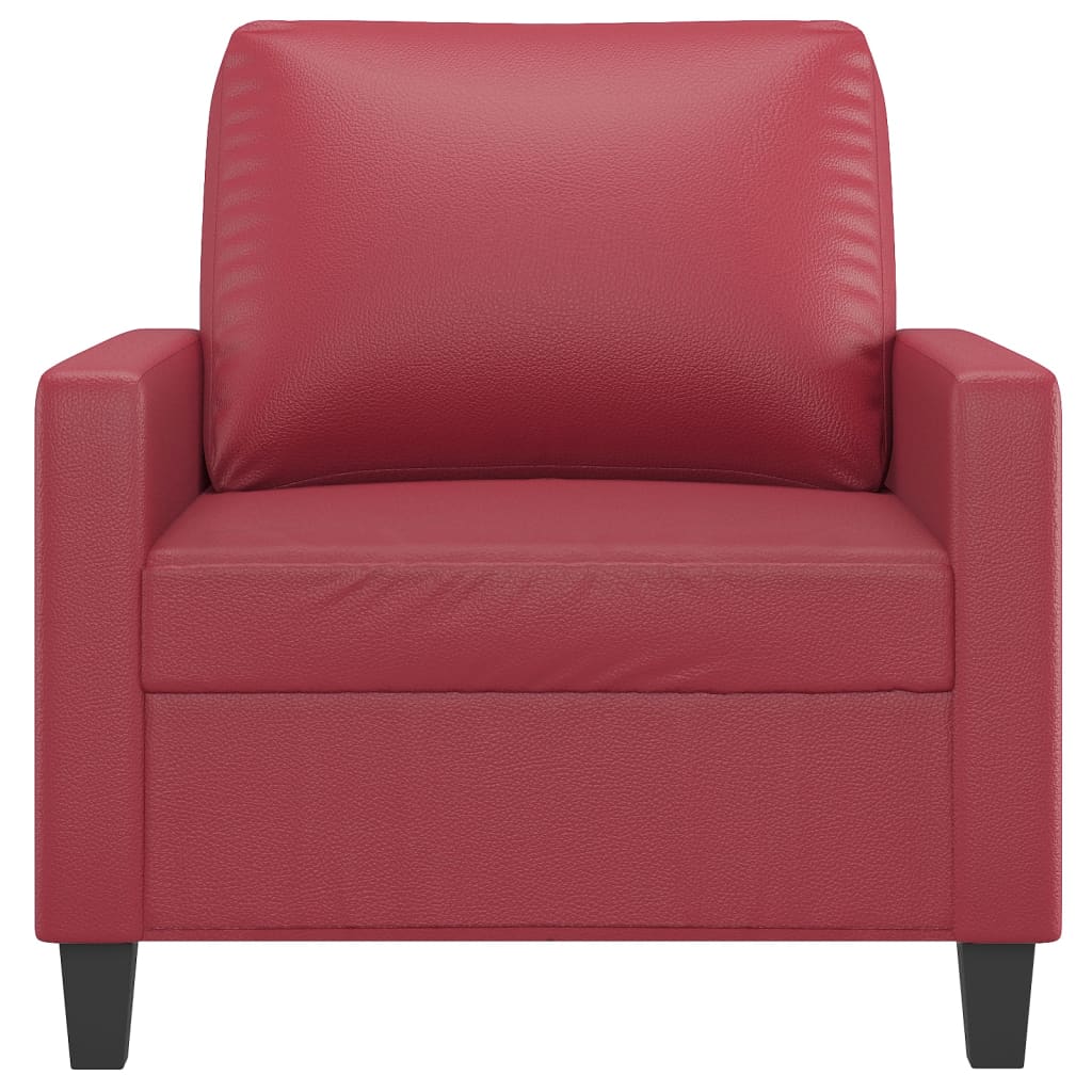 Fauteuil Rouge bordeaux 60 cm Similicuir Canapés vidaXL   