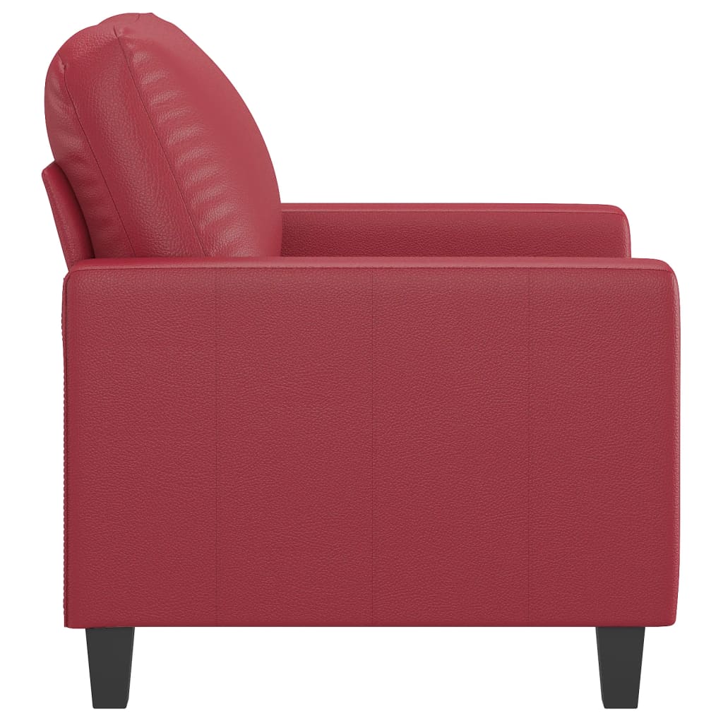 Fauteuil Rouge bordeaux 60 cm Similicuir Canapés vidaXL   