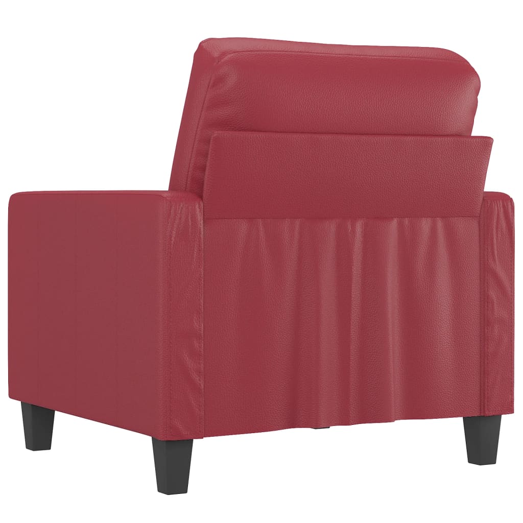 Fauteuil Rouge bordeaux 60 cm Similicuir Canapés vidaXL   