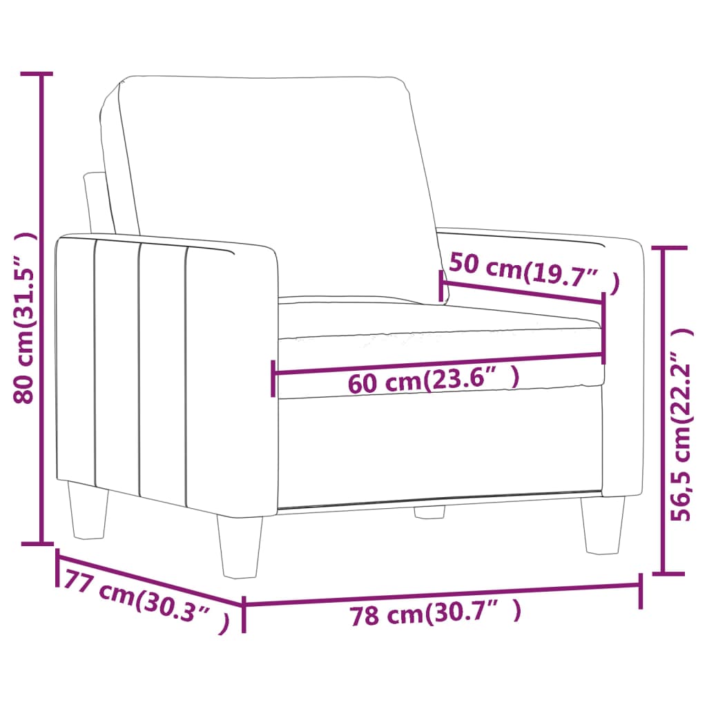 Fauteuil Rouge bordeaux 60 cm Similicuir Canapés vidaXL   