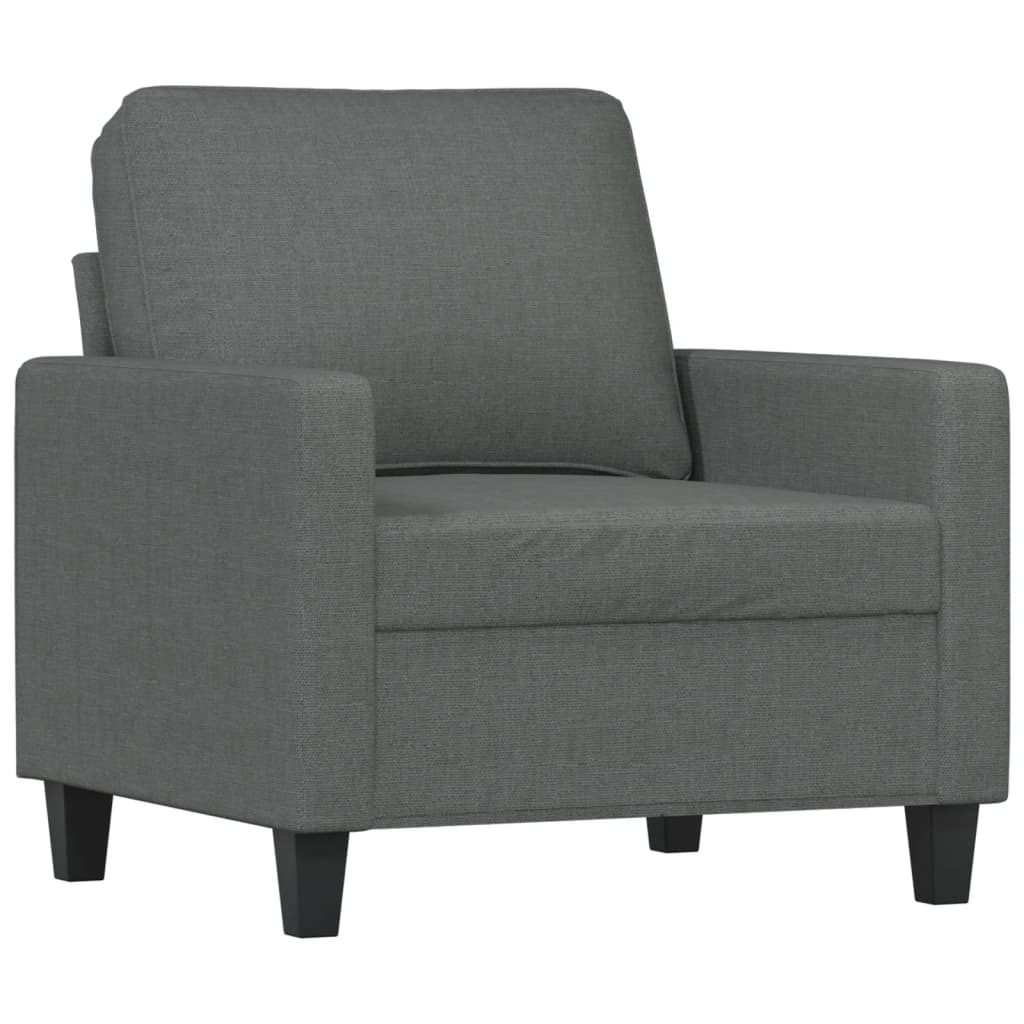 Fauteuil Gris foncé 60 cm Tissu Canapés vidaXL   