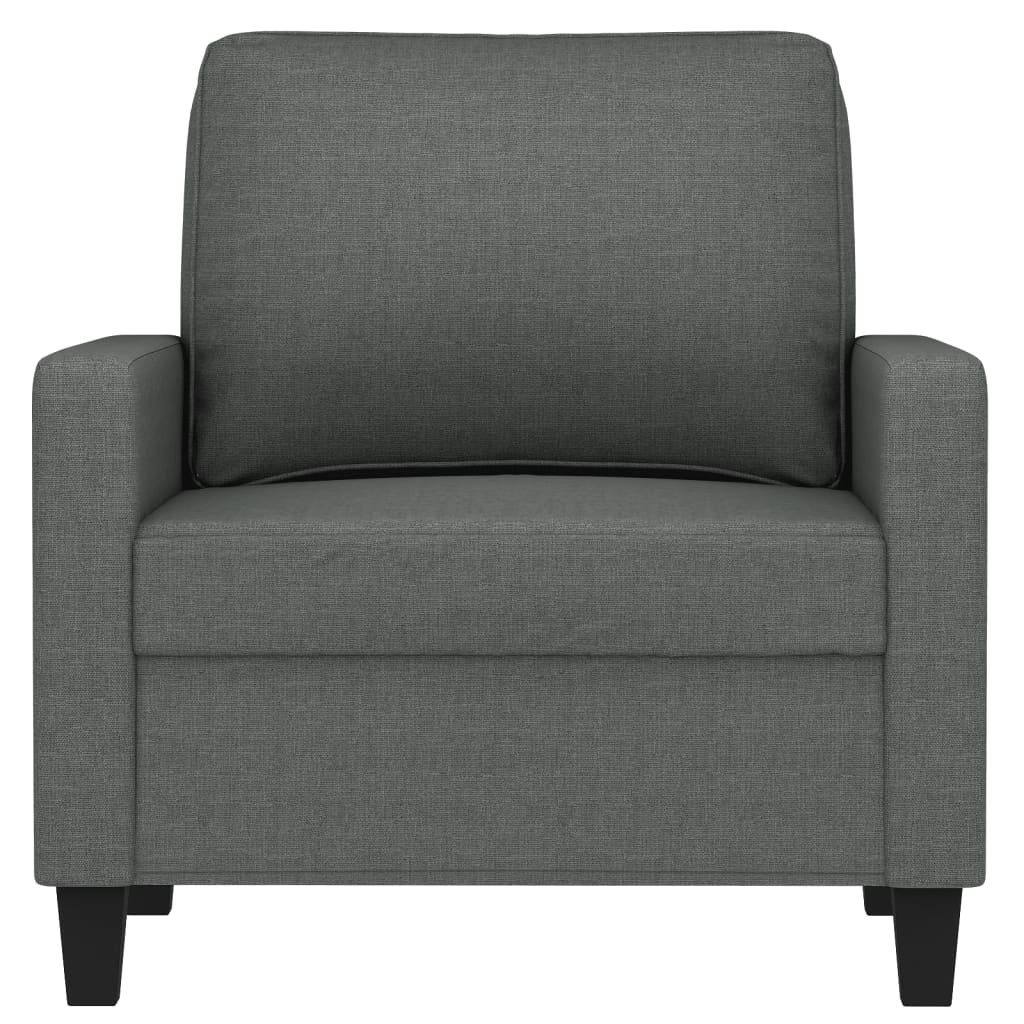 Fauteuil Gris foncé 60 cm Tissu Canapés vidaXL   