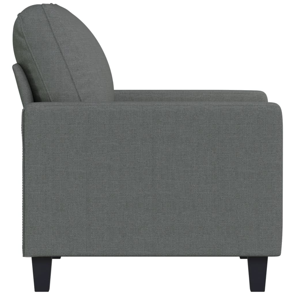 Fauteuil Gris foncé 60 cm Tissu Canapés vidaXL   