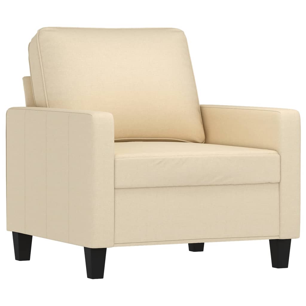 Fauteuil Crème 60 cm Tissu Canapés vidaXL   