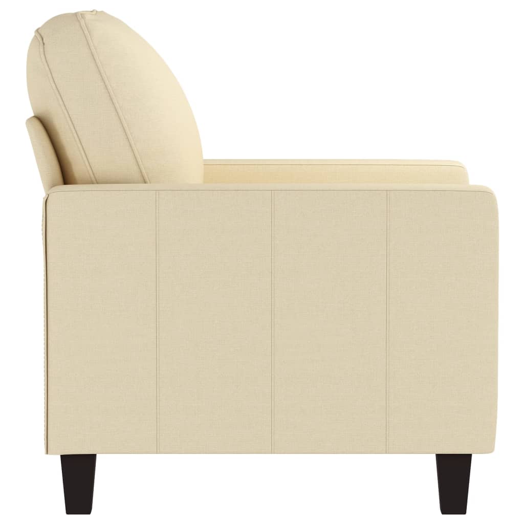 Fauteuil Crème 60 cm Tissu Canapés vidaXL   