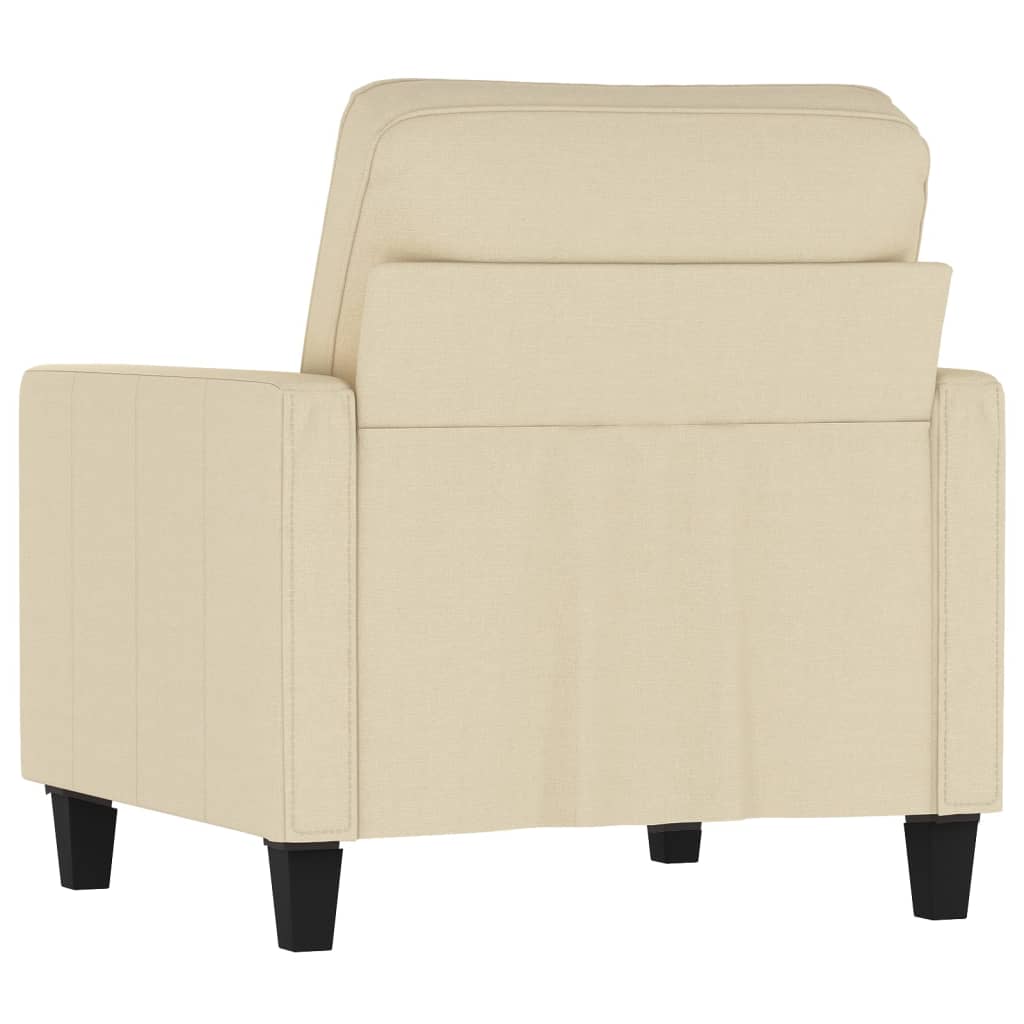 Fauteuil Crème 60 cm Tissu Canapés vidaXL   