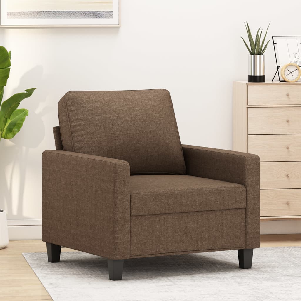 Fauteuil Marron 60 cm Tissu Canapés vidaXL   