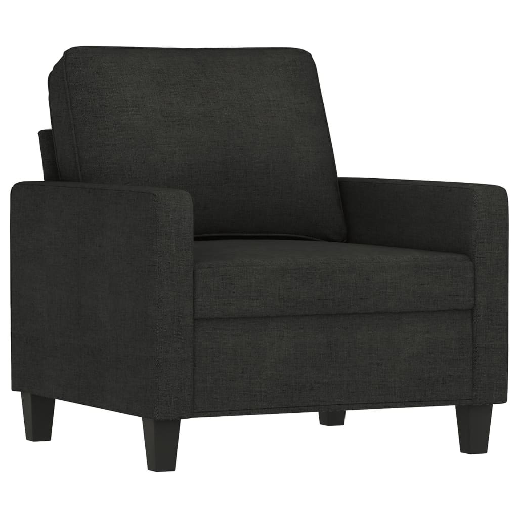 Fauteuil Noir 60 cm Tissu Canapés vidaXL   