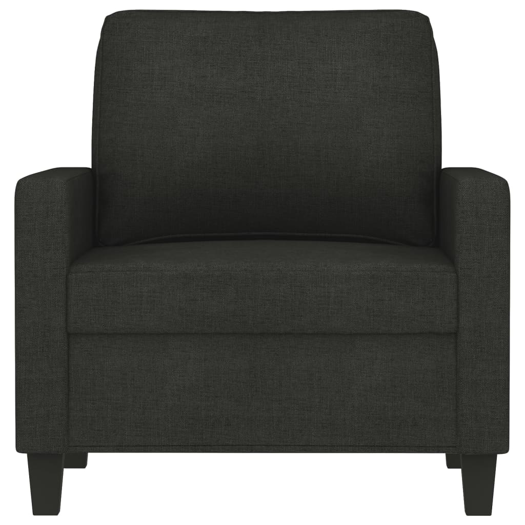 Fauteuil Noir 60 cm Tissu Canapés vidaXL   