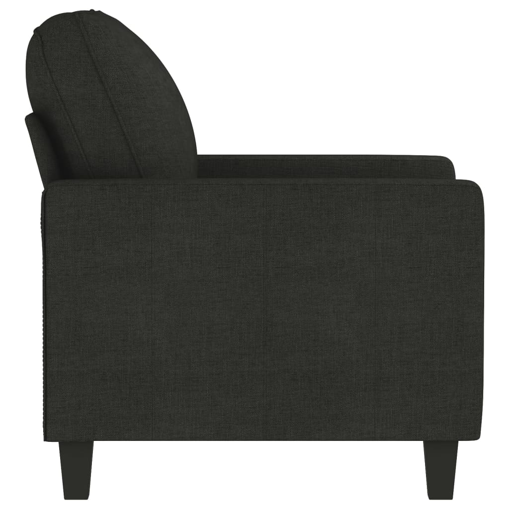 Fauteuil Noir 60 cm Tissu Canapés vidaXL   